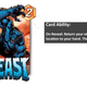A screenshot shows Marvel Snap card Beast and its ability.